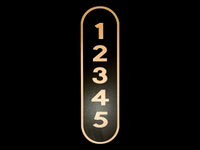 Reflective House Number Sign, 18''x5", Custom, Aluminum Composite, Weather Resistant