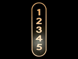 Reflective House Number Sign, 18''x5", Custom, Aluminum Composite, Weather Resistant