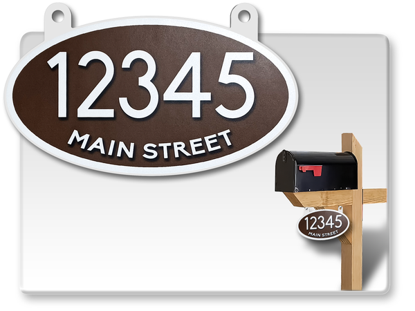 Curb-N-Sign Highly Reflective Hanging Mailbox Address Sign, Double Sid