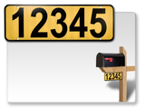 Curb-N-Sign Reflective 911 Address Sign for Mailbox, Single/Double Sided, Solid Aluminum, Custom and Pre-Drilled signs Horizontal/Vertical