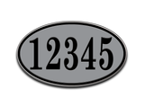 Customized Oval House Address Number Sign, Outdoor, Personalized Colors