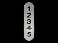 Reflective House Number Sign, 18''x5", Custom, Aluminum Composite, Weather Resistant