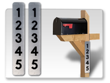 Curb-N-Sign 2 Reflective Mailbox Address Numbers Plaques, Custom Address Numbers for Outdoor House, Pre-drilled Holes for Easy Installation