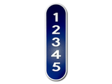 Reflective House Number Sign, 18''x5", Custom, Aluminum Composite, Weather Resistant