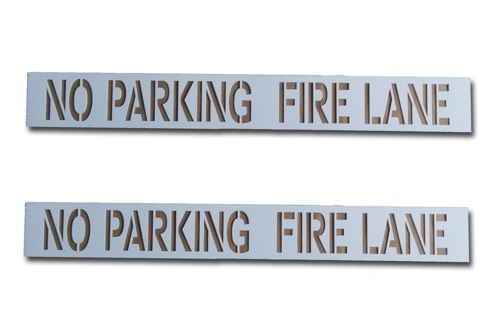 No Parking Fire Lane Stencil, Reusable, flexible CurbNSign
