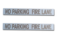 No Parking Fire Lane Stencil, Reusable, flexible