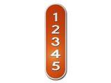 Reflective House Number Sign, 18''x5", Custom, Aluminum Composite, Weather Resistant