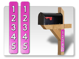 Curb-N-Sign 2 Reflective Mailbox Address Numbers Plaques, Custom Address Numbers for Outdoor House, Pre-drilled Holes for Easy Installation