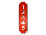 Reflective House Number Sign, 18''x5", Custom, Aluminum Composite, Weather Resistant