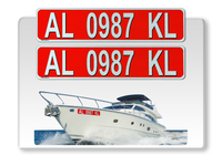 Curb-N-Sign Super Reflective BowBrite (Custom Boat Registration Numbers and Letters), Set of 2 Pc Custom Boat Lettering, Highly Reflective Vinyl Decal Boat Decal Stickers