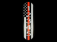 Reflective House Number Sign, 18''x5", Custom, Aluminum Composite, Weather Resistant