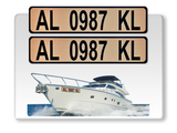 Curb-N-Sign Super Reflective BowBrite (Custom Boat Registration Numbers and Letters), Set of 2 Pc Custom Boat Lettering, Highly Reflective Vinyl Decal Boat Decal Stickers