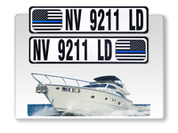 Curb-N-Sign Super Reflective BowBrite (Custom Boat Registration Numbers and Letters), Set of 2 Pc Custom Boat Lettering, Highly Reflective Vinyl Decal Boat Decal Stickers