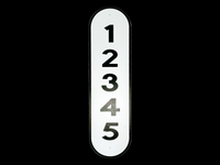 Reflective House Number Sign, 18''x5", Custom, Aluminum Composite, Weather Resistant