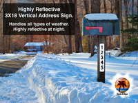 Curb-N-Sign 2 Reflective Mailbox Address Numbers Plaques, Custom Address Numbers for Outdoor House, Pre-drilled Holes for Easy Installation