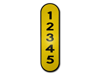 Reflective House Number Sign, 18''x5", Custom, Aluminum Composite, Weather Resistant