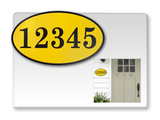 Customized Oval House Address Number Sign, Outdoor, Personalized Colors
