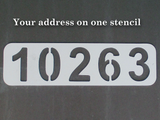 CURBZEE, Custom Curb  House Address Numbers Stencil Single time use