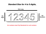CURBZEE, Custom Curb  House Address Numbers Stencil Single time use