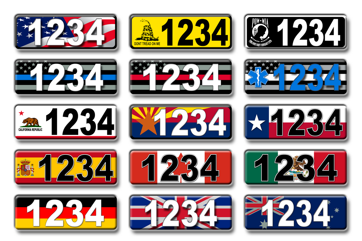 Flag Curb-Wraps, Self-Adhesive, House Address Numbers – Curb-N-Sign