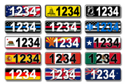 Flag Curb-Wraps, Self-Adhesive, House Address Numbers